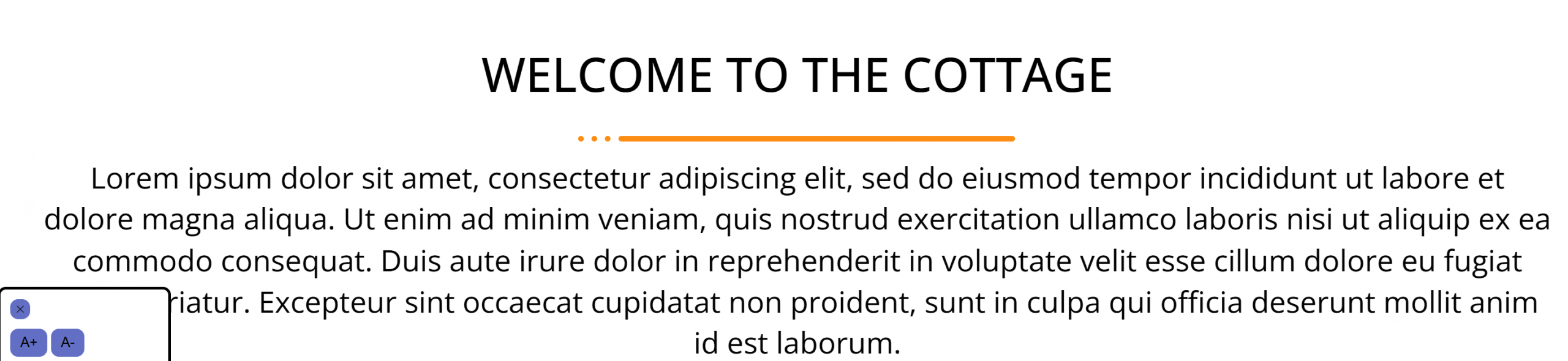 screenshot of showing the font changed using open dyslexia font changed using the accessibility plugin